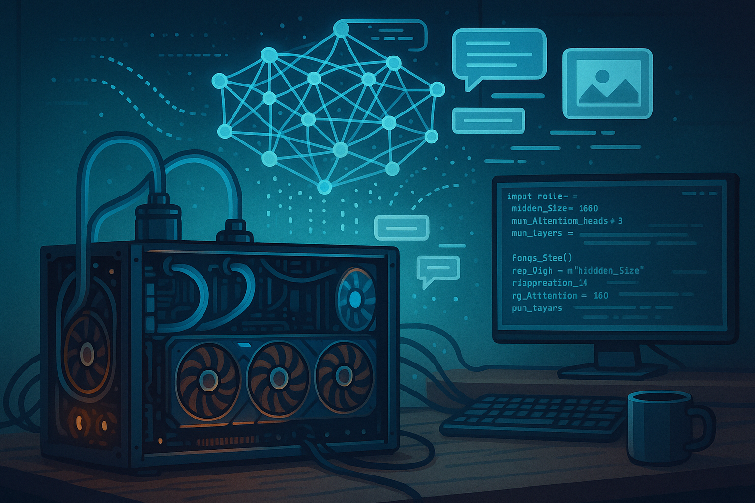 Illustration of self-hosted LLM infrastructure